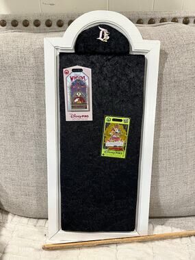 Custom made Disney etc high density foam Pin Board wood Frame 23 x 10”